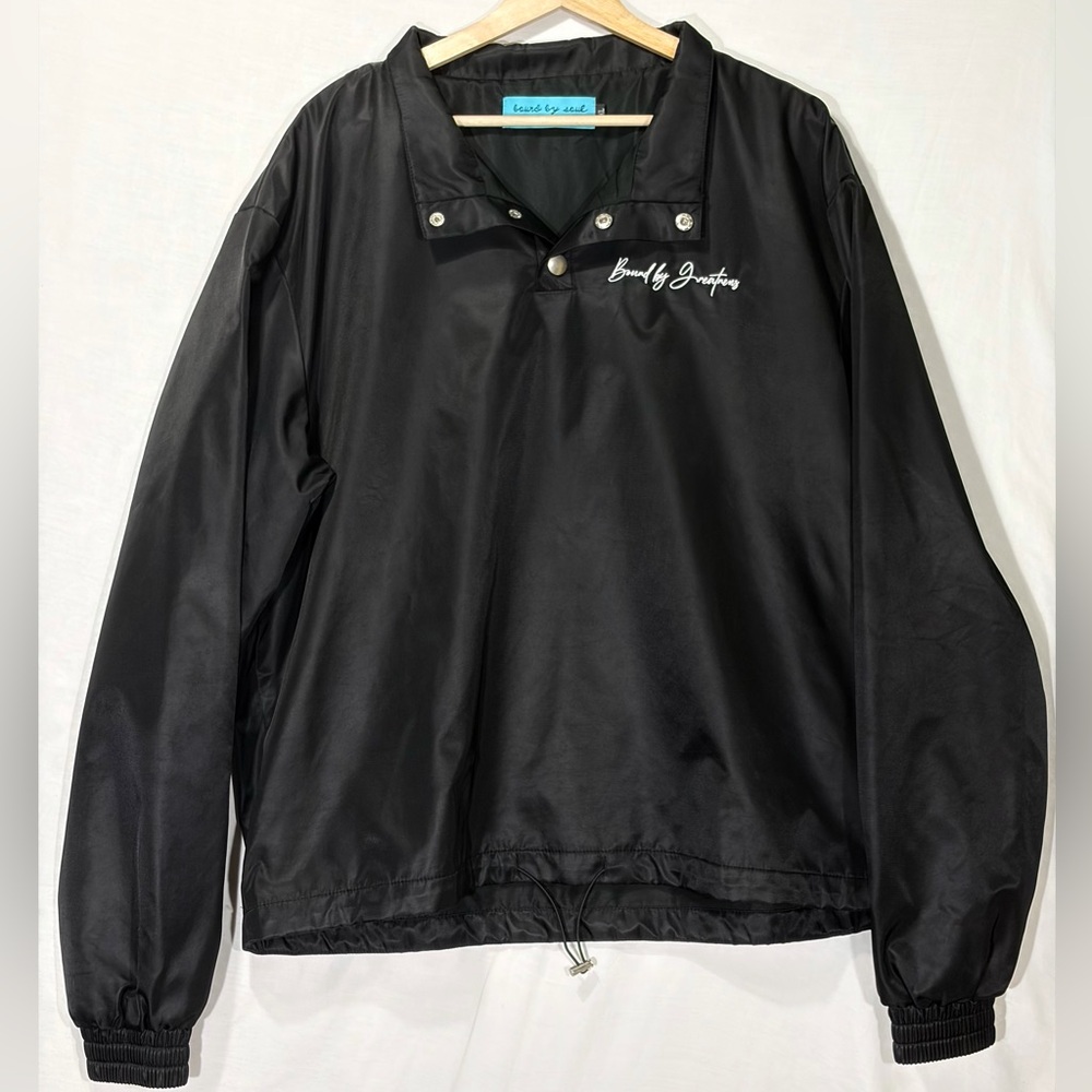 Bound By Soul Black Coach Jacket XL Streetwear Windbreaker Graphic